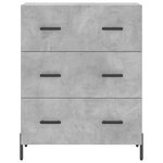vidaXL Buffet gris béton 69 5x34x90 cm bois d'ingénierie