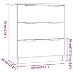 vidaXL Buffet noir 60x30x70 cm bois d'ingénierie