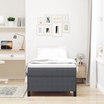 vidaXL Cadre de lit Gris foncé 100x200 cm en Tissu Corduroy
