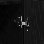 vidaXL Buffet Chêne noir Bois aggloméré 116 x 30 x 75 cm Buffet moderne