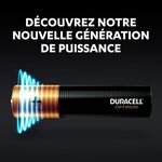 Duracell - NOUVEAU Piles alcalines AAA Optimum, 1.5 V LR03 MX2400, paquet de 4