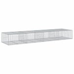 vidaXL Panier gabion avec couvercle 400x100x50 cm fer galvanisé