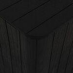 vidaXL Table de jardin avec couvercle amovible noir polypropylène