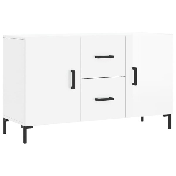 vidaXL Buffet blanc brillant 100x36x60 cm bois d'ingénierie