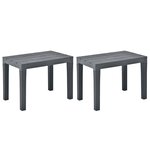 vidaXL Bancs de jardin lot de 2 Anthracite Plastique