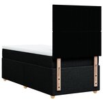 vidaXL Sommier à lattes de lit et matelas Noir 80x200 cm Tissu
