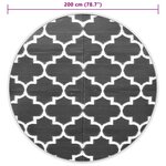 vidaXL Tapis d'extérieur bleu Ø200 cm PP