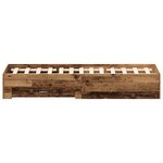 vidaXL Cadre de lit avec tiroirs Bois ancien Bois d'ingénierie
