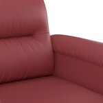 vidaXL Ensemble de canapés 3 Pièces et coussins Rouge bordeaux Similicuir