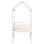 vidaXL Lit haut sans matelas blanc 90x200 cm bois de pin massif