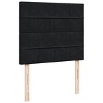 vidaXL Sommier à lattes de lit avec matelas noir 120x190 cm velours