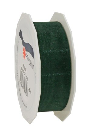 Organza sheer 25-m-rouleau 25 mm vert sapin