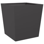vidaXL Jardinières 2 Pièces noir 50x50x50 cm acier