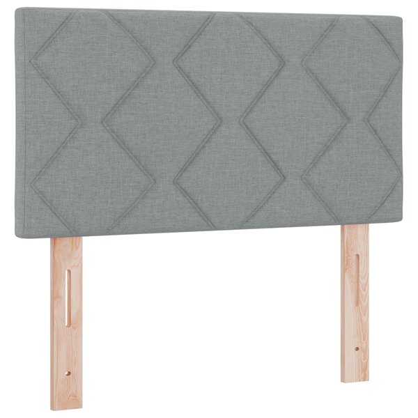 Têtière vidaXL Design blocs diamants Gris clair 80 cm Tissu