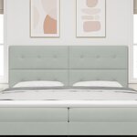 vidaXL Lampe de Tête de Lit LED Gris Clair 100 cm Velours