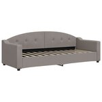 vidaXL Lit de jour avec lit gigogne taupe 80x200 cm tissu