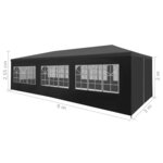 vidaXL Tente de réception 3x9 m Anthracite