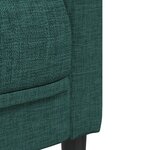 vidaXL Canapé 2 places vert foncé tissu