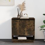 vidaXL Buffet Chêne fumé 70x41x75 cm Bois d'ingénierie