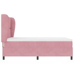 Lit Box Spring vidaXL avec Matelas Rose 160x200 cm Velours