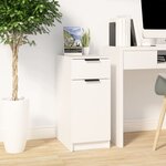 vidaXL Armoire de bureau Blanc 33 5x50x75 cm Bois d'ingénierie