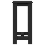 vidaXL Table de bar noir 51x50x103 5 cm bois d'ingénierie