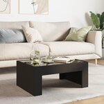 vidaXL Table basse avec LED infini noir 70x50x30 cm