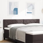 vidaXL Tête de lit Design en Blocs de Diamant Brun Foncé 180 cm Tissu
