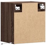 vidaXL Meuble TV mural avec lumières LED chêne marron 41x31x45 cm