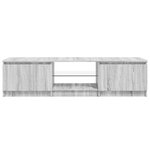 vidaXL Meuble TV avec lumières LED Sonoma gris 140x40x35 5 cm