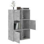 vidaXL Armoire de rangement Gris béton 60x29 5x90 cm Bois d'ingénierie