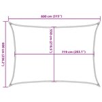 vidaXL Voile d'ombrage 160 g/m² Taupe 6x8 m PEHD