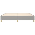 vidaXL Cadre de lit sans matelas gris clair 200x200 cm tissu
