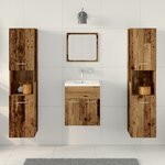 vidaXL Ensemble de meubles de salle de bain 4 pièces - Bois vieux en bois d'ingénierie