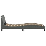 vidaXL Cadre de lit sans matelas gris foncé 100x200 cm tissu