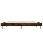 vidaXL Cadre de lit sans matelas chêne fumé 135x190 cm bois ingénierie