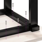 vidaXL Pieds de table basse cadre en O 70x60x43 cm acier