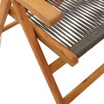 vidaXL Chaises inclinables de jardin lot de 6 gris bois massif acacia