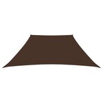vidaXL Voile de parasol Tissu Oxford trapèze 3/4x3 m Marron