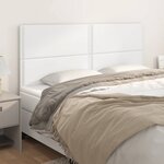 vidaXL Têtes de lit 4 Pièces Blanc 100x5x78/88 cm Similicuir