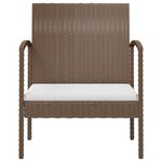 vidaXL Salon de jardin 16 Pièces avec coussins Résine tressée Marron