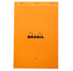 Bloc ORANGE N°19 21x31,8cm 80F agrafées 80g ligné + marge RHODIA