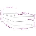 vidaXL Sommier à lattes de lit avec matelas Noir 80x200cm Similicuir