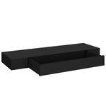 vidaXL Étagère murale flottante avec tiroir Noir 80x25x8 cm