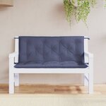 vidaXL Coussins de banc de jardin lot de 2 bleu marine 120x50x7 cm