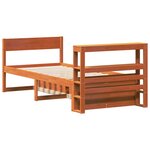 vidaXL Cadre de lit sans matelas cire marron 90x200 cm bois pin massif