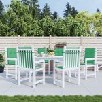 vidaXL Coussins de chaise de jardin à dossier bas lot de 6 vert