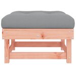 vidaXL Repose-pieds de jardin et coussins lot de 2 bois massif douglas