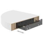vidaXL Étagères d'angle flottantes 2 Pièces blanc 25x25x3 8 cm MDF