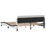 vidaXL Cadre de lit sans matelas blanc et noir 180x200 cm similicuir